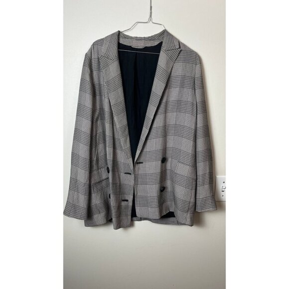 ALL SAINTS DOUBLE BREASTED OVERSIZED FIT BLAZER JACKET 4 - Picture 5 of 14
